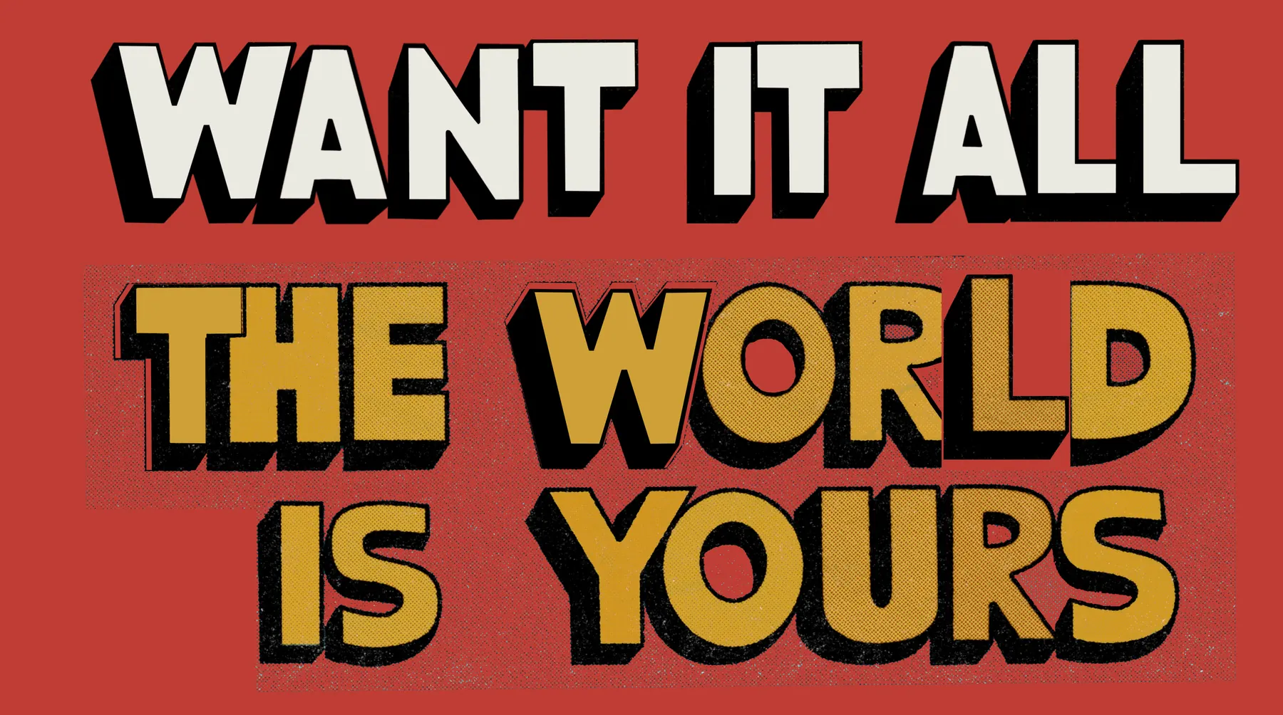 Want It All final custom lettering