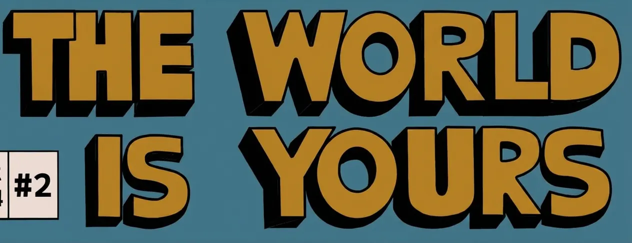 The World Is Yours custom title lettering
