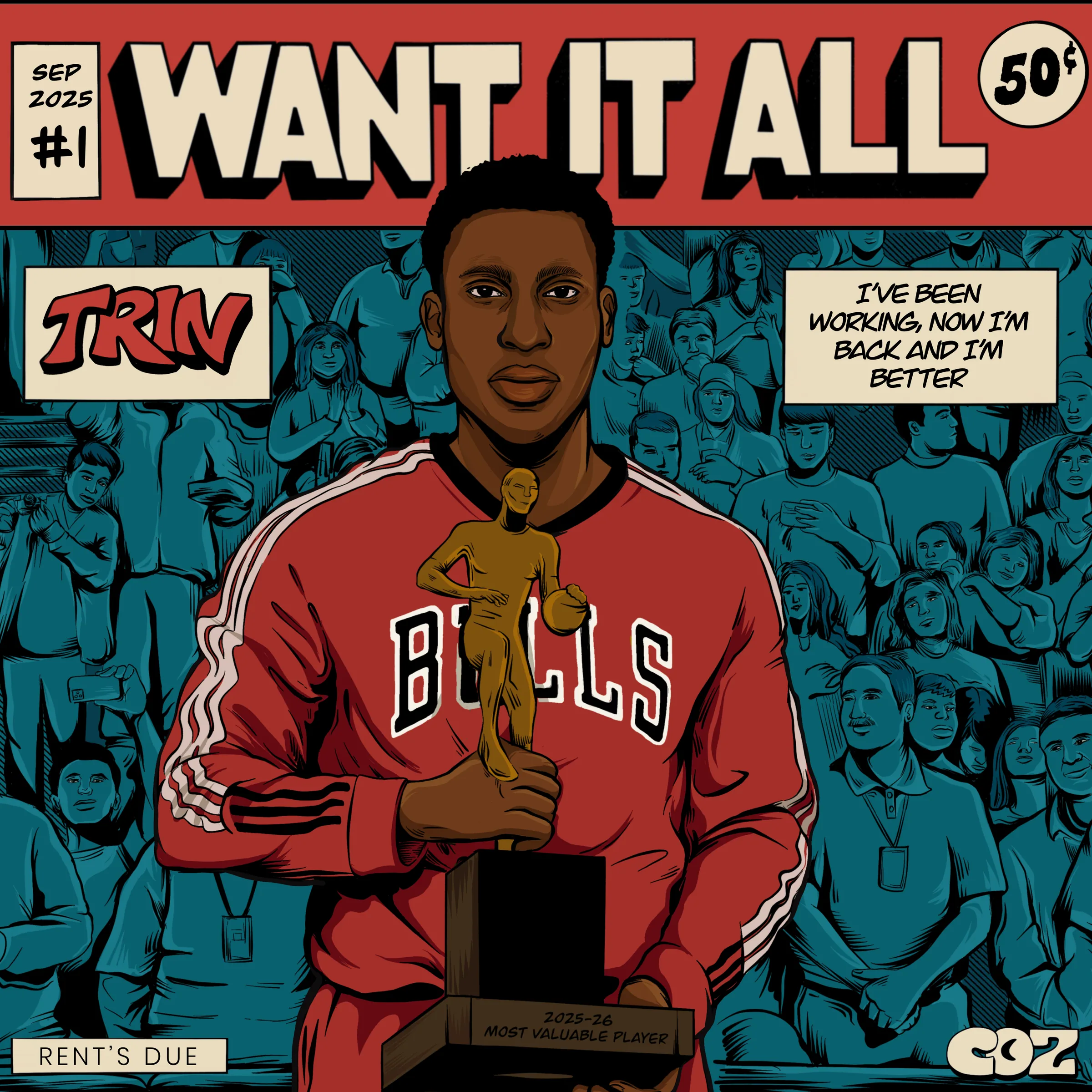 Color development stage of the Want It All cover