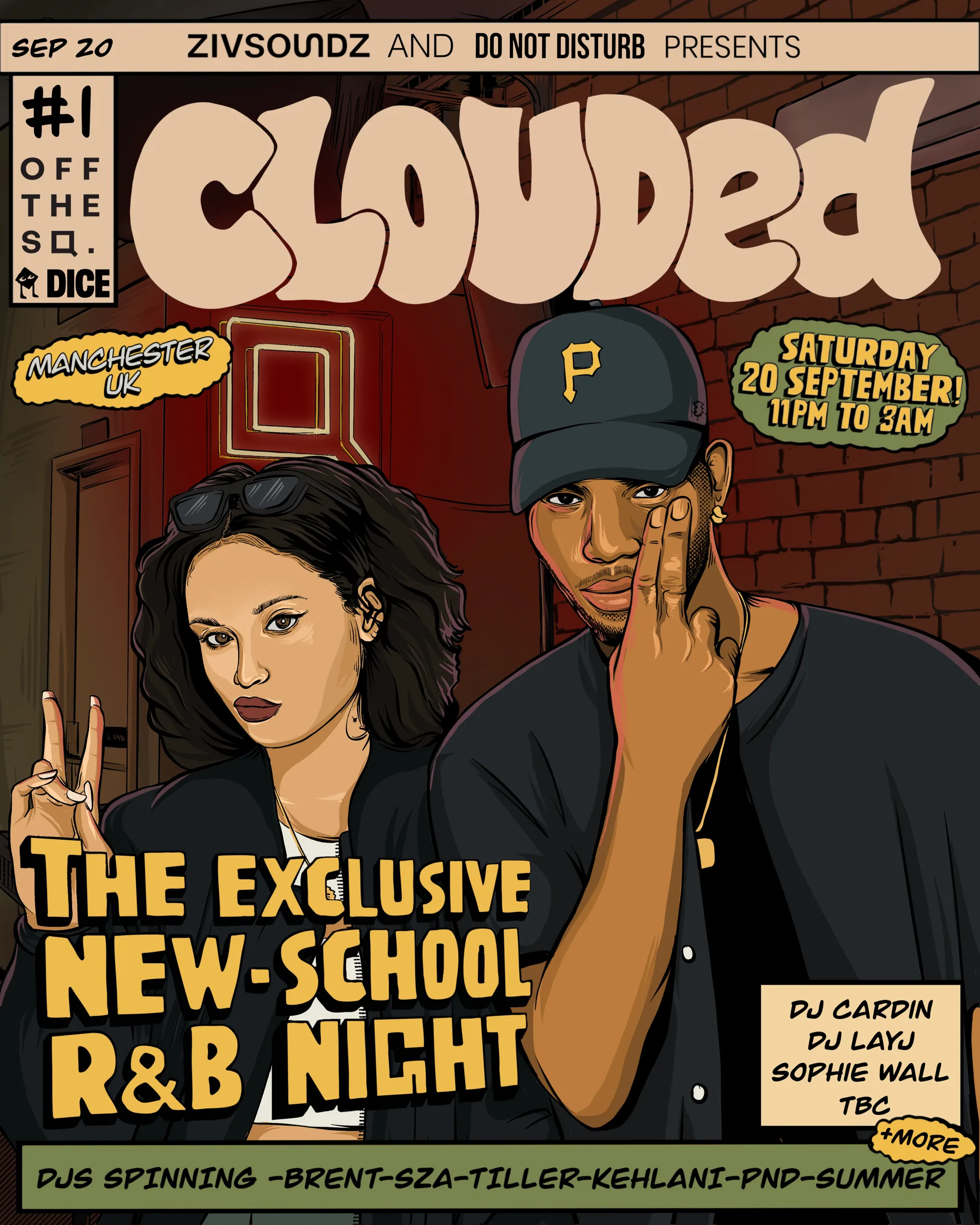 Clouded final illustrated flyer three