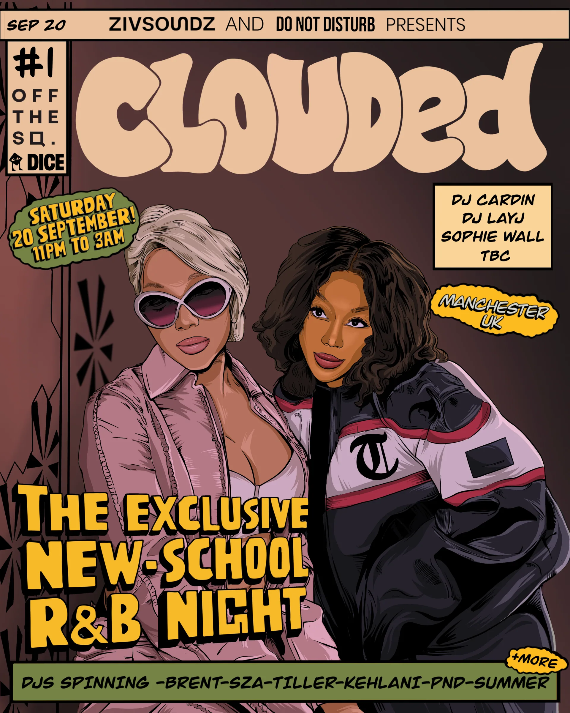 Clouded final illustrated flyer four