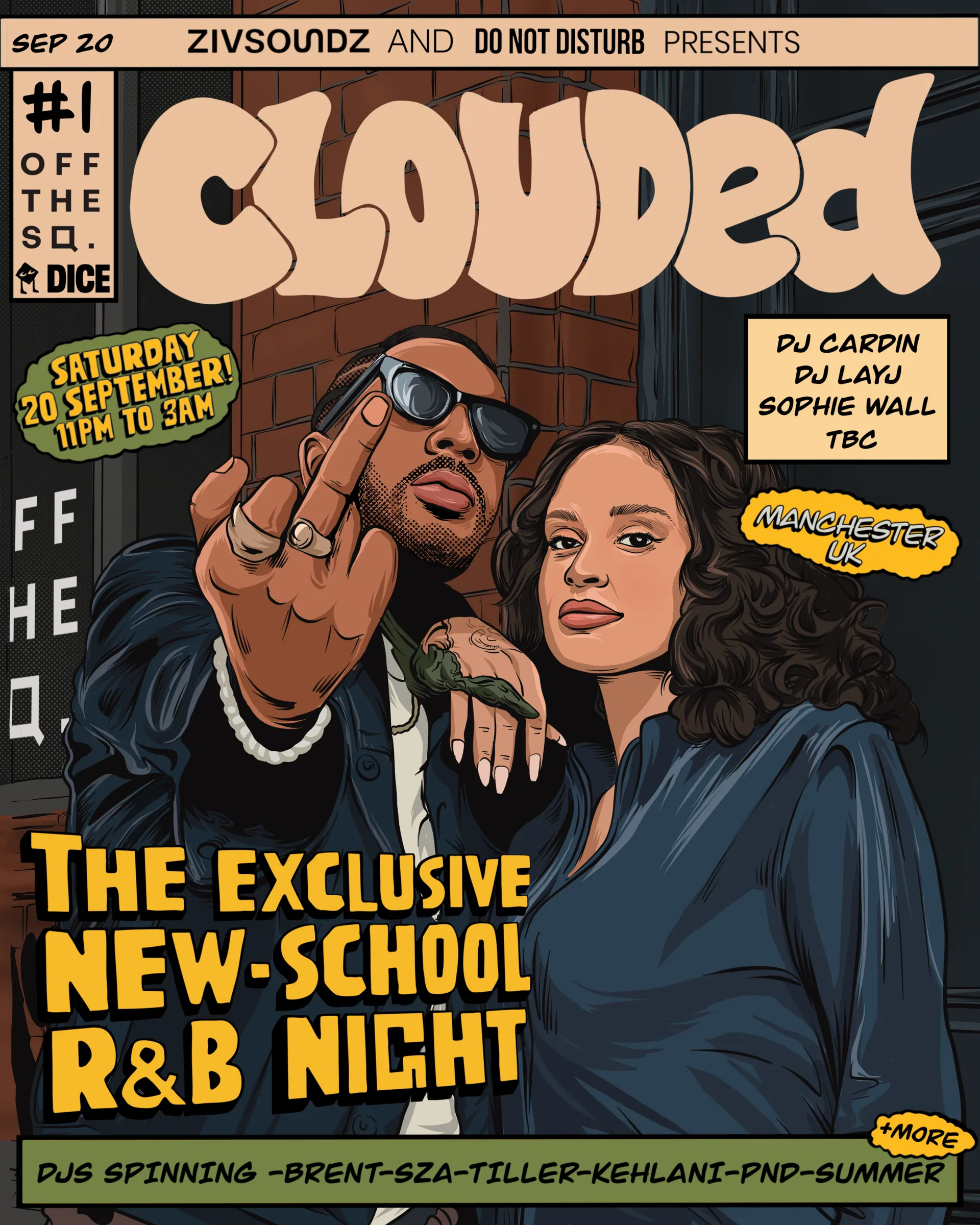 Clouded final illustrated flyer five