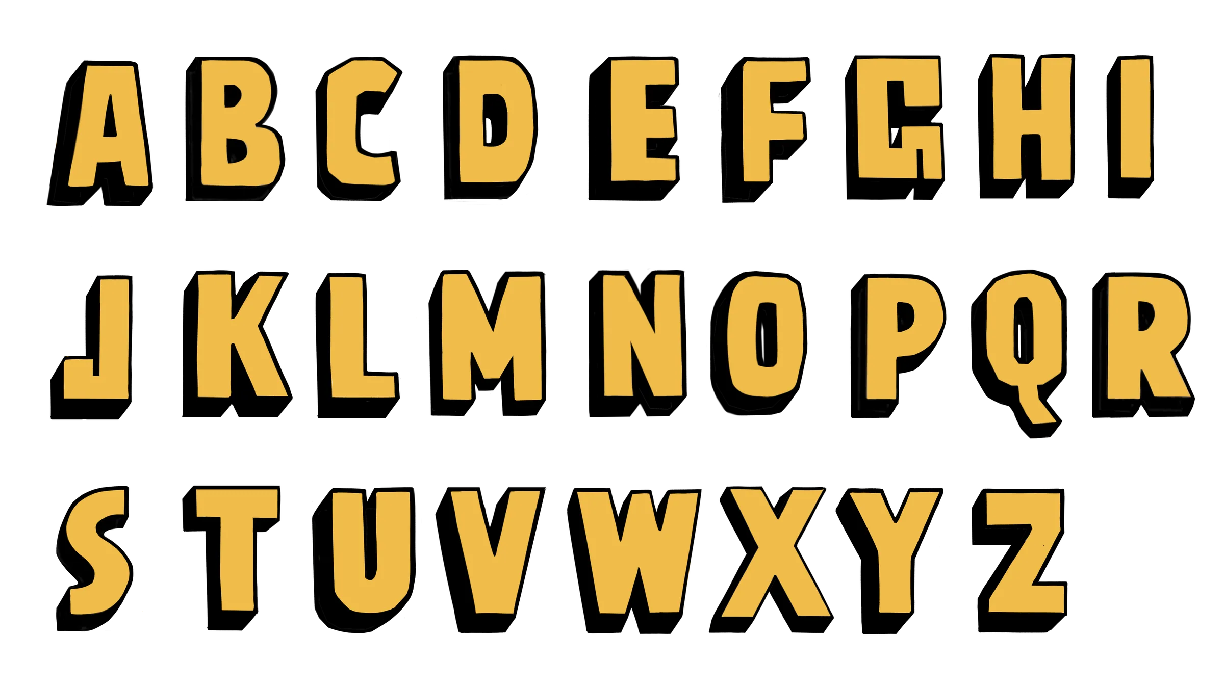ZIV comic font specimen