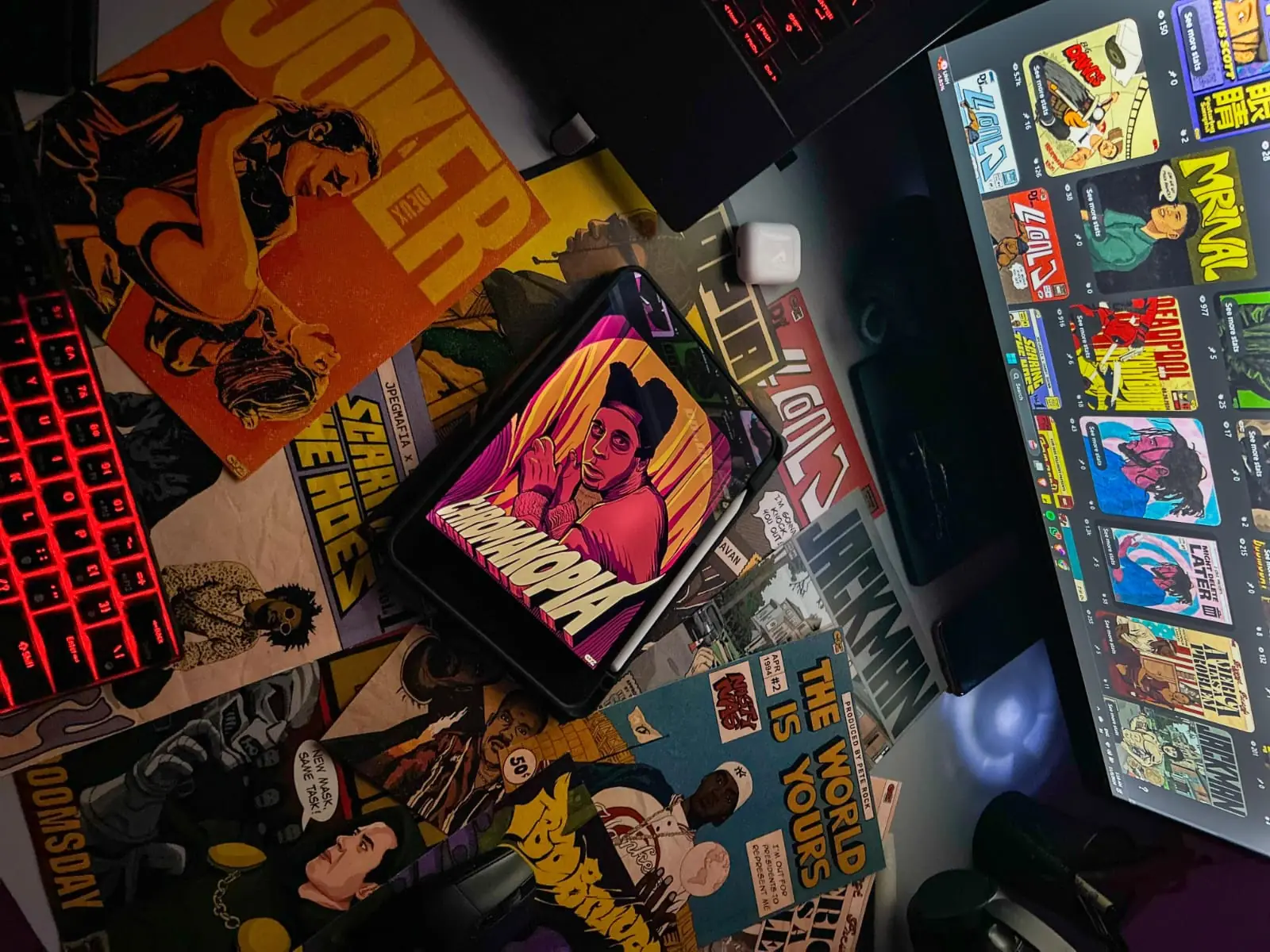 Retro comic poster project artwork
